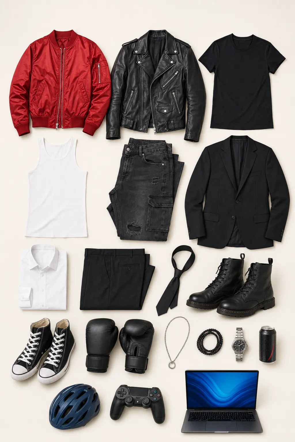 Mike wardrobe and accessories